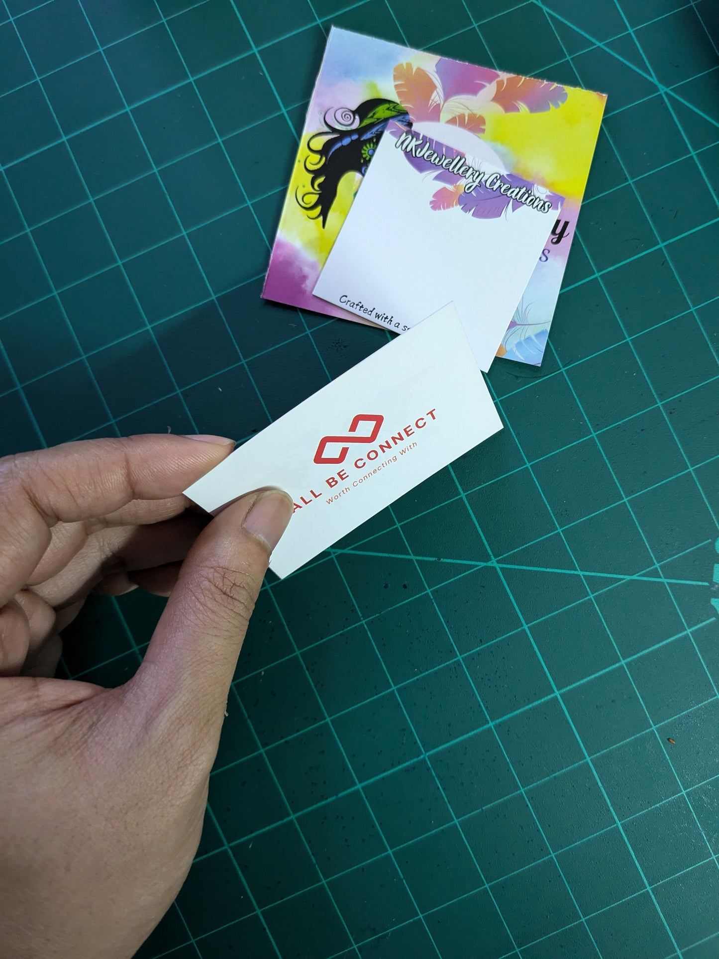 310GSM Wholesale 200-1000pcs Custom size square, A7 , A6 double sided thank you / business card / Name card printing