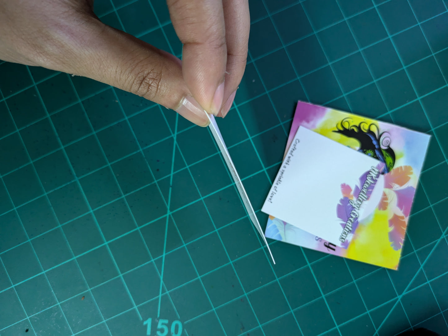 310GSM Wholesale 200-1000pcs Custom size square, A7 , A6 double sided thank you / business card / Name card printing