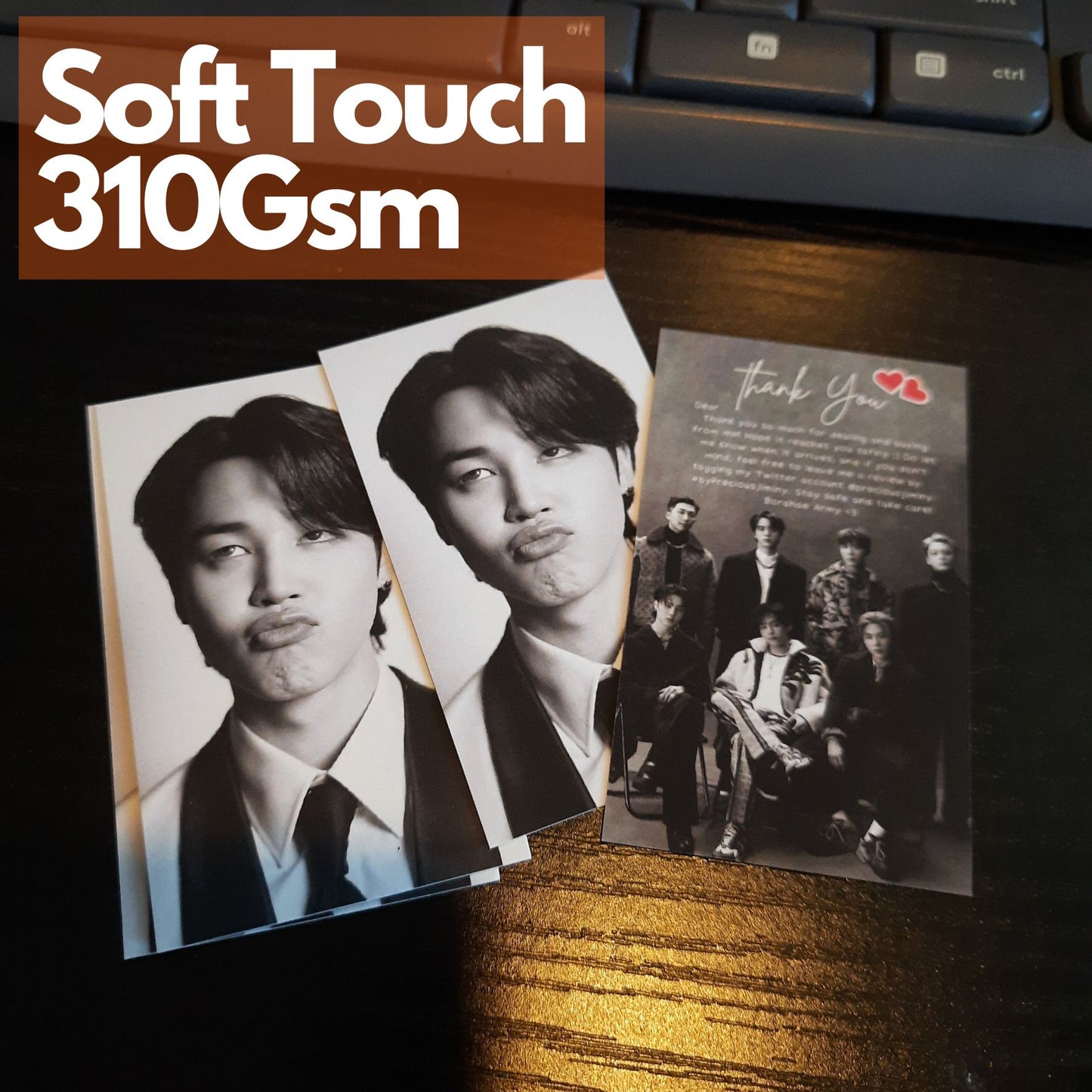 Business Card Material Soft Touch 310gsm Both Side Printing Including Box