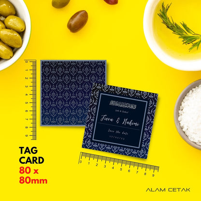 100-1000 pcs WT15 Square Tag Card for Wedding tag / kad kahwin